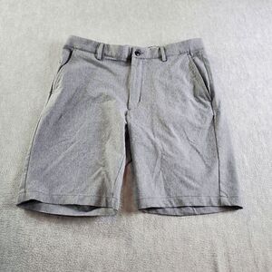 Greg Norman Shorts Men 34 Gray Chino Golf Flat Front Regular Fit Preppy